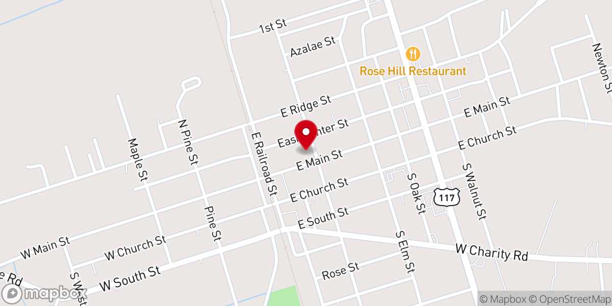 Map showing location of Mt Zion Presbyterian Church