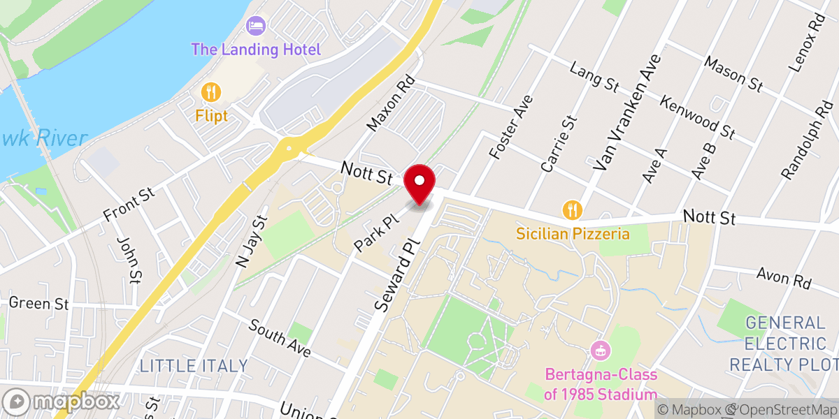Map showing location of St Anthony's Church