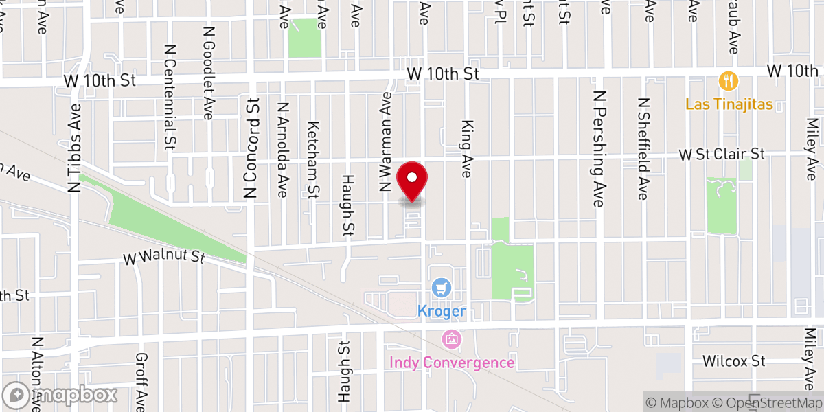 Map showing location of Eden Missionary Baptist Church