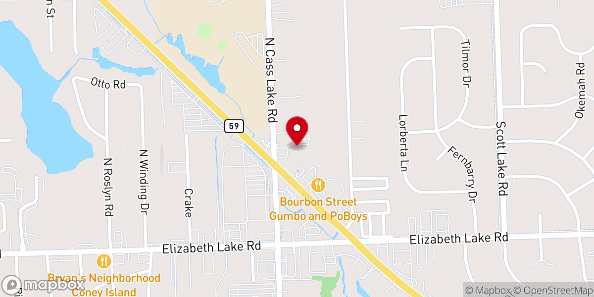 Map showing location of Pontiac Hmong Alliance Church