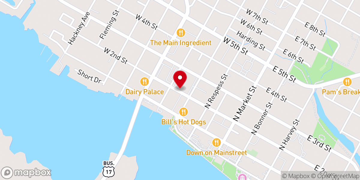 Map showing location of First Methodist Church Washington