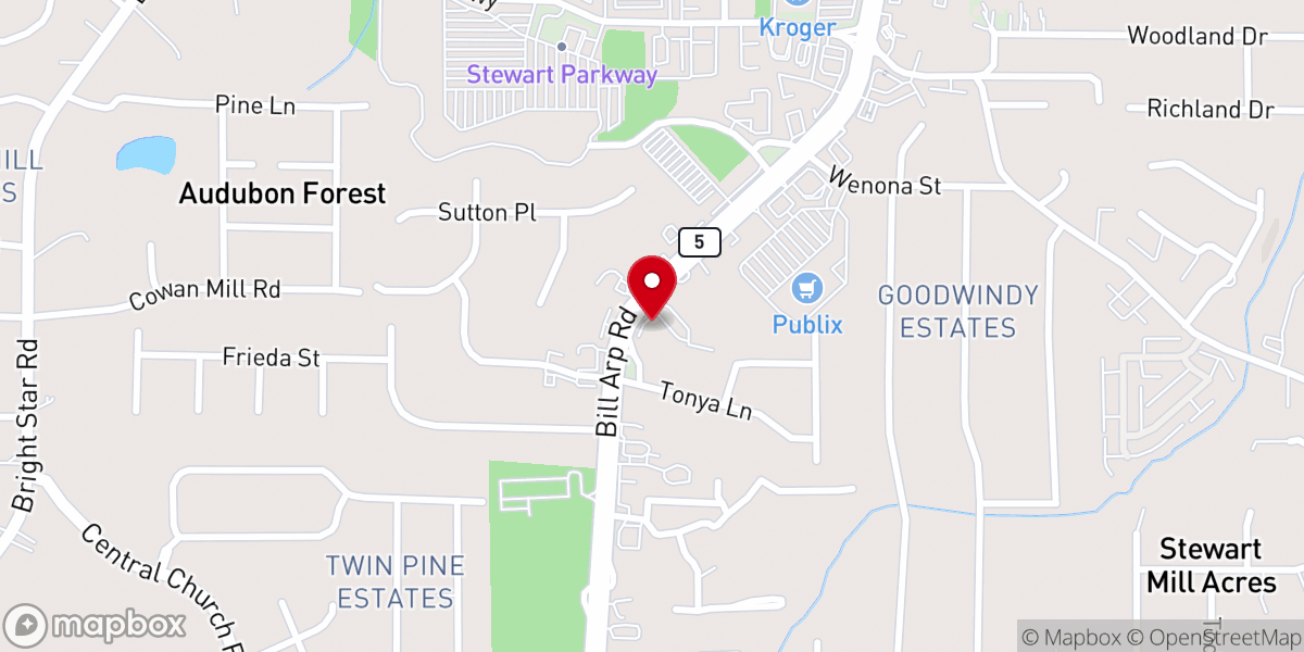 Map showing location of Miracle Movement Ministries