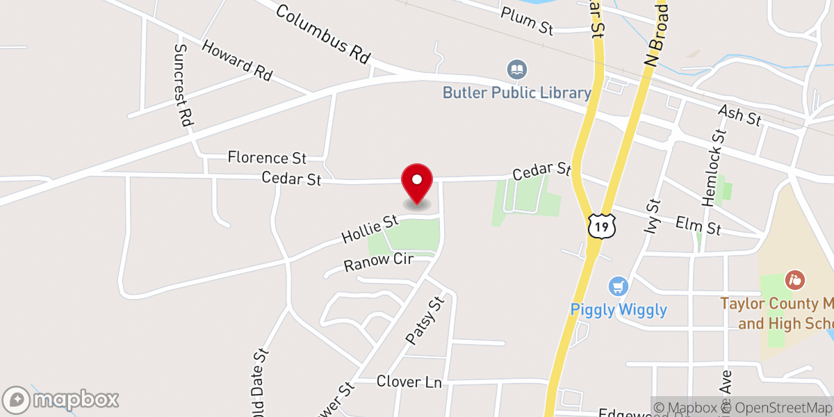 Map showing location of Welcome Home Full Gospel Baptist