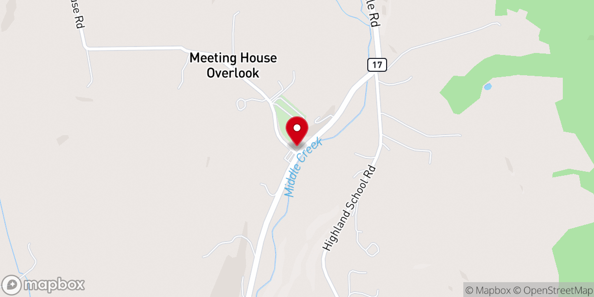 Map showing location of Grossnickle Church