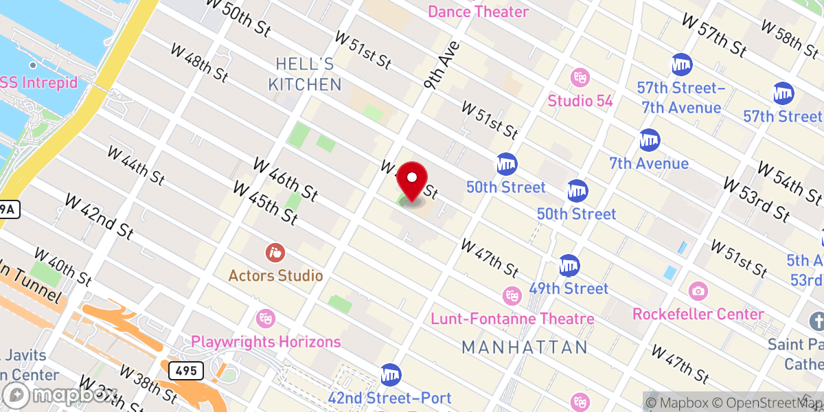 Map showing location of Congregation Ezrath Israel