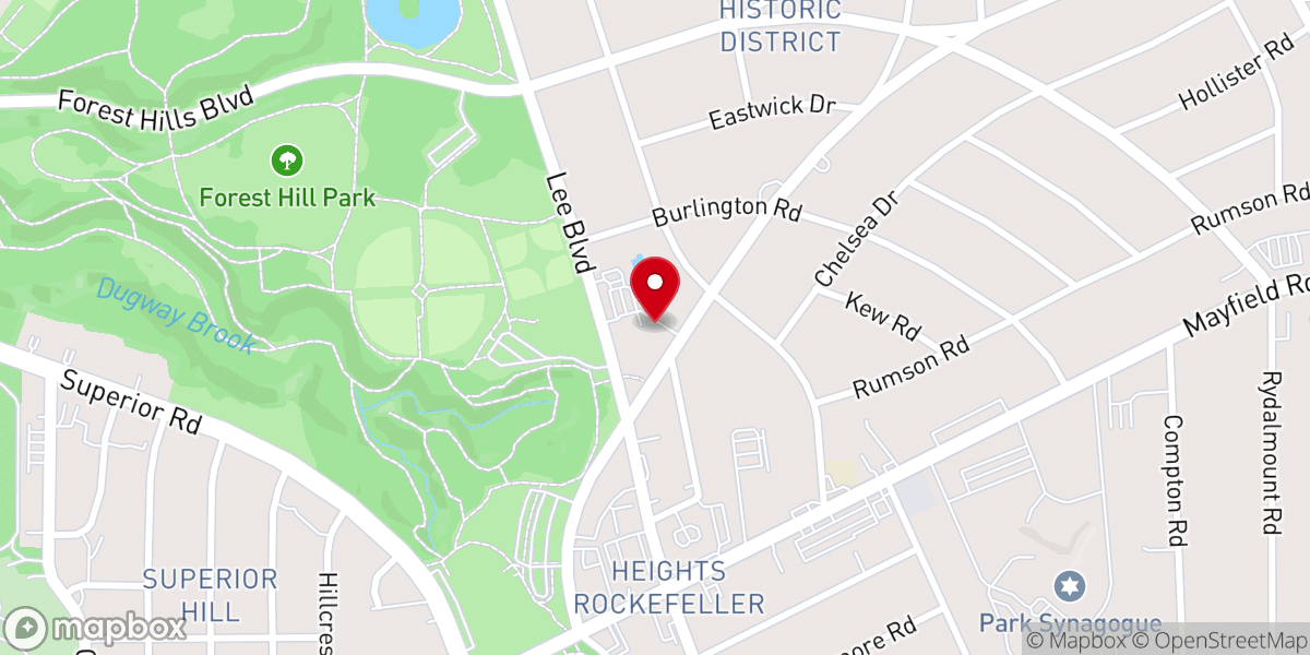 Map showing location of Forest Hill Church Presbyterian