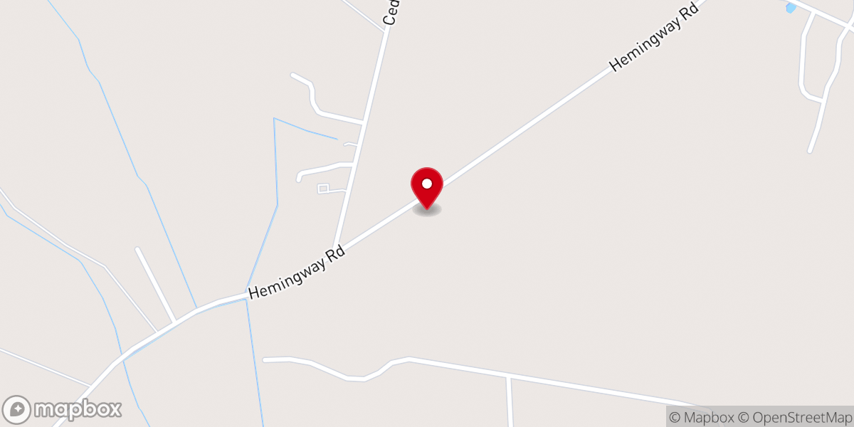 Map showing location of Hemingway Chapel
