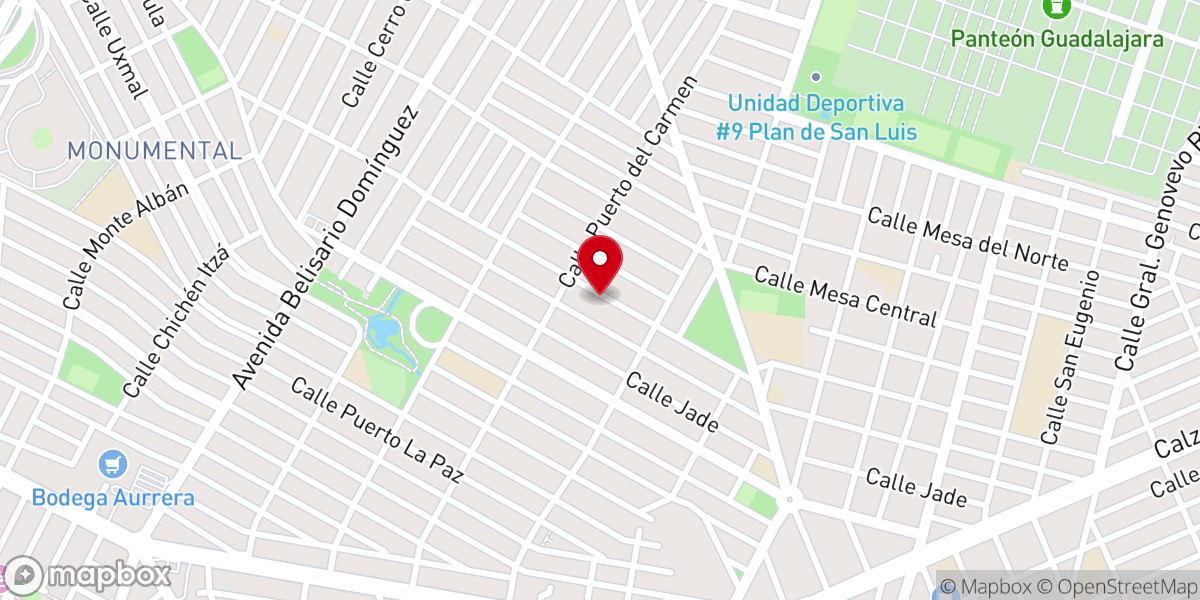 Map showing location of Iglesia cristiana fuego México