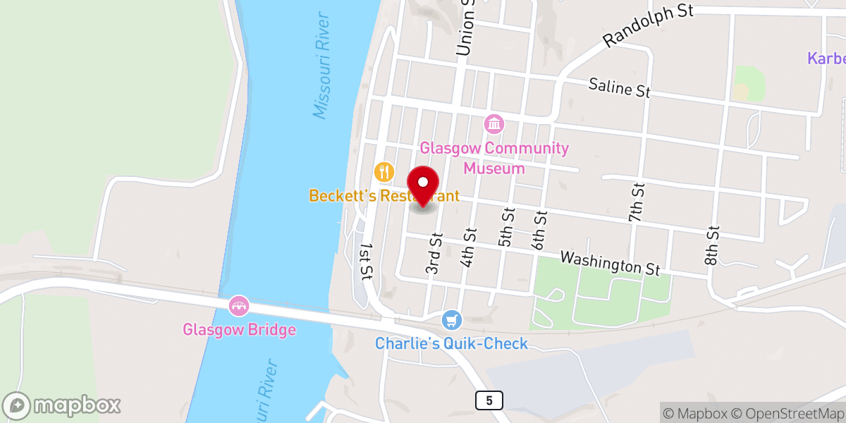 Map showing location of St Mary's Catholic Church