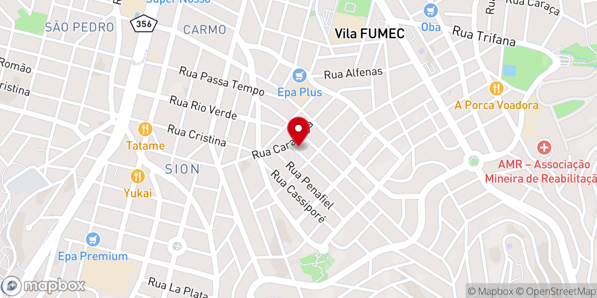 Map showing location of Paróquia de São Mateus