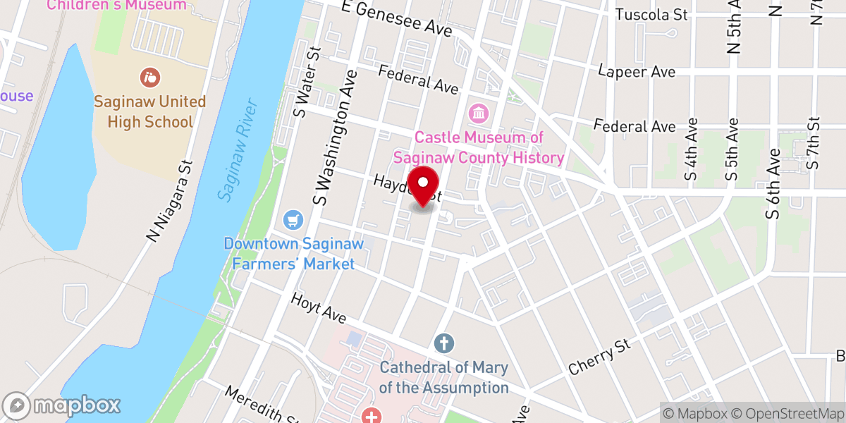 Map showing location of First Congregational Church