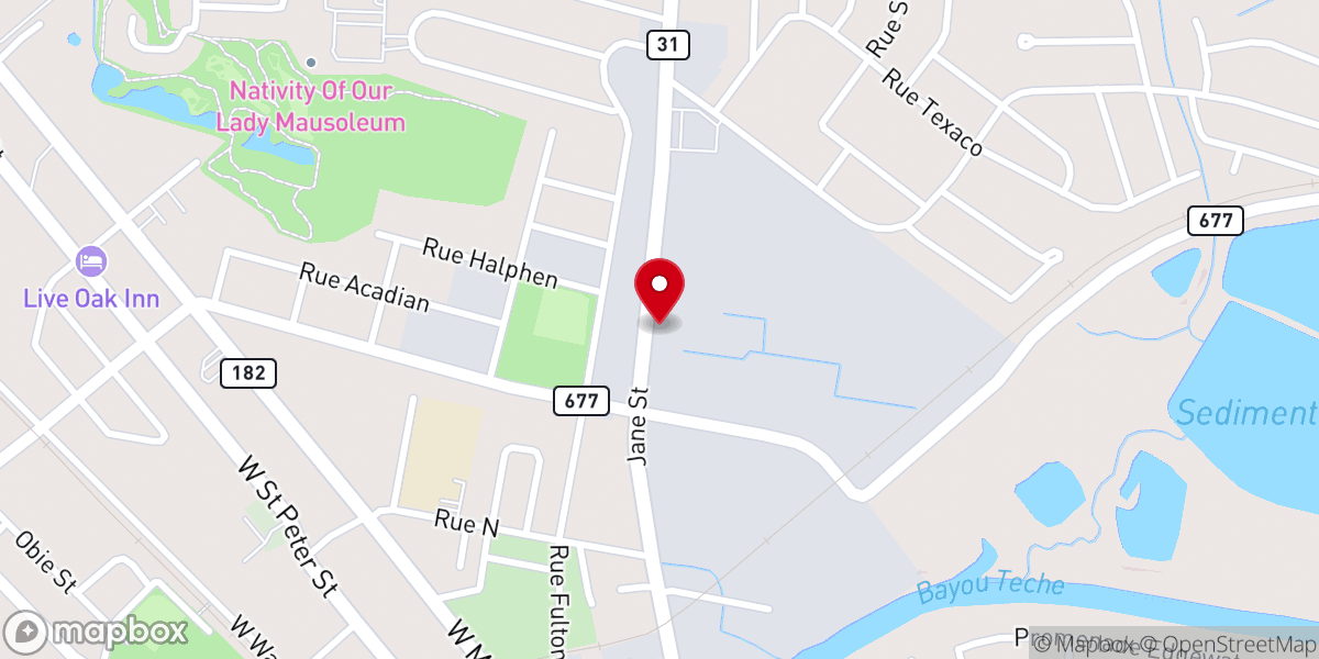 Map showing location of First Presbyterian Church