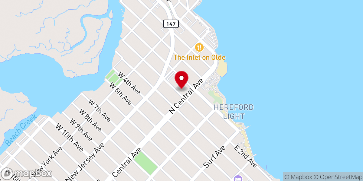 Map showing location of North Wildwood United Methodist