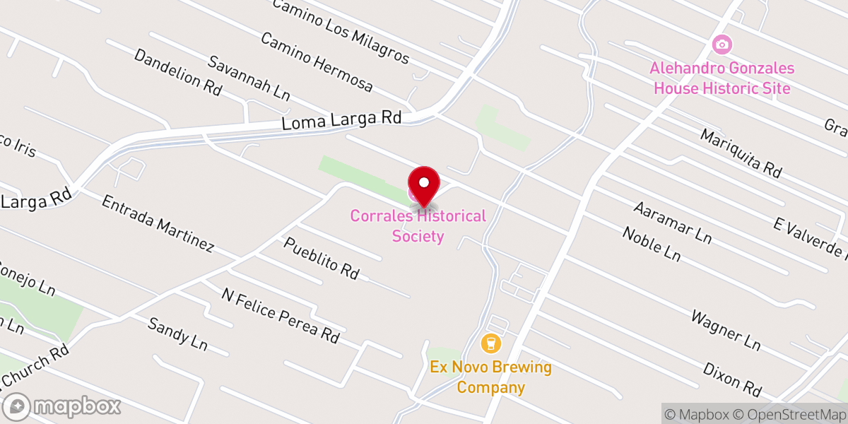 Map showing location of Corrales Cultural Arts Council