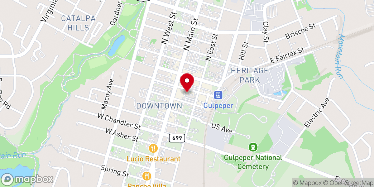 Map showing location of The Church of Pentecost, USA Inc-Culpeper Assembly
