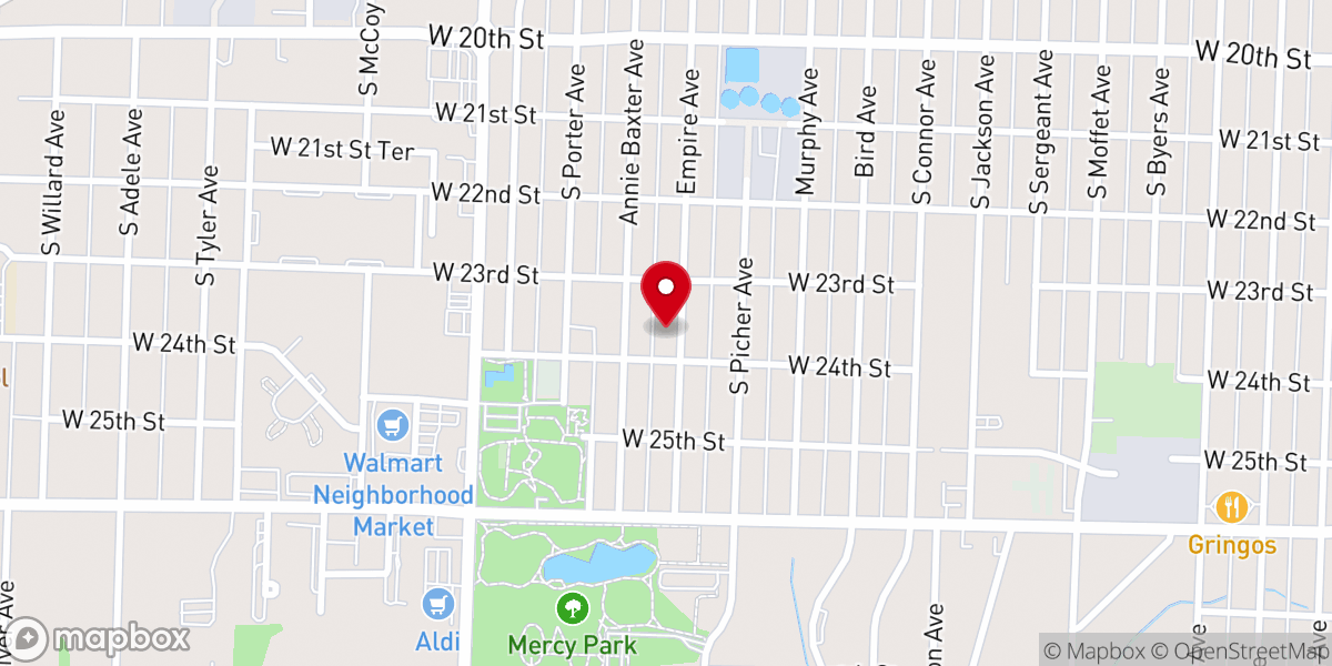 Map showing location of Empire Baptist Church