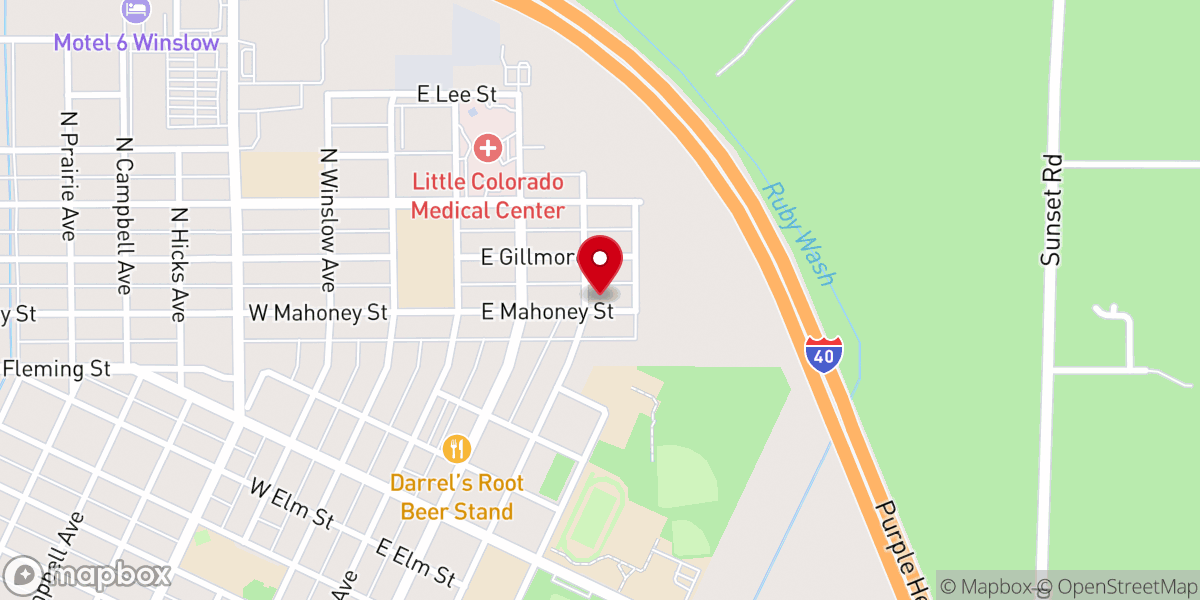 Map showing location of Valley Baptist Church