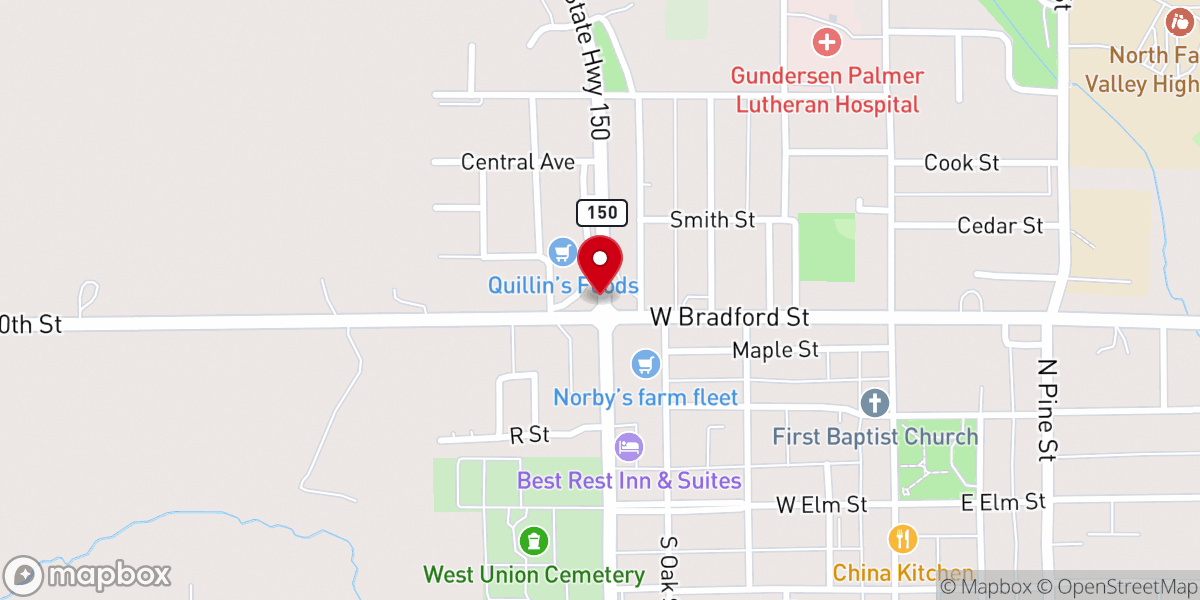 Map showing location of Good Shepherd Lutheran Church