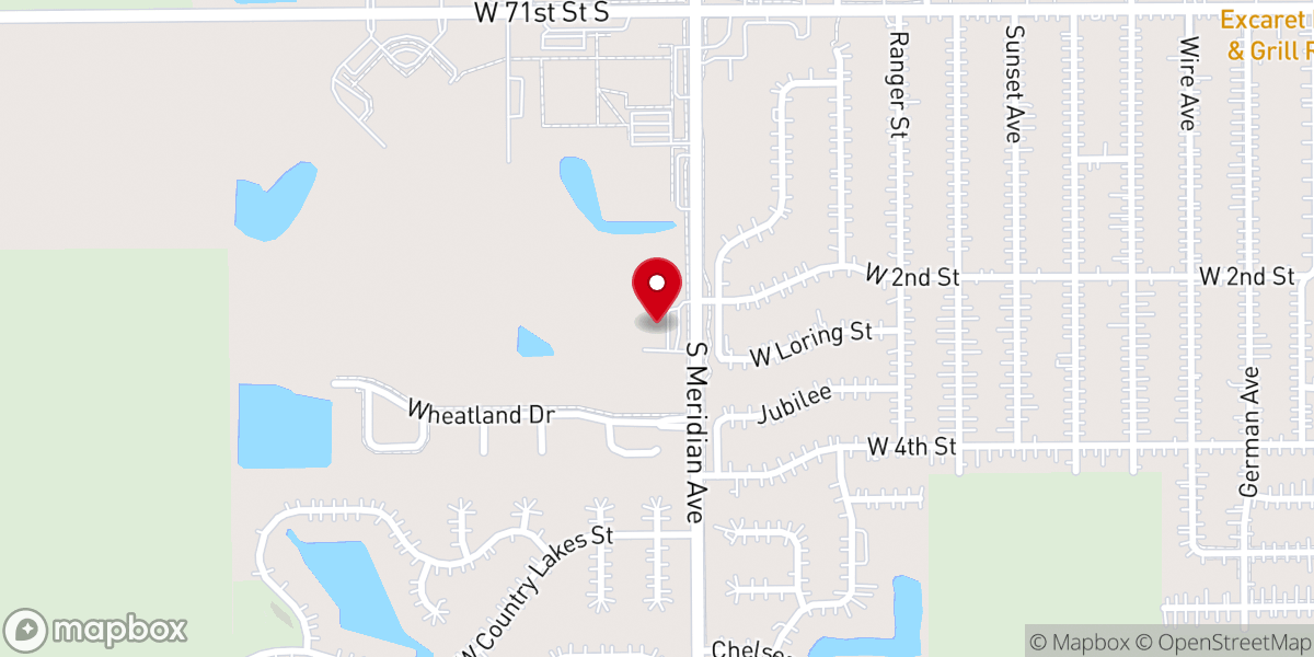 Map showing location of First Christian Church