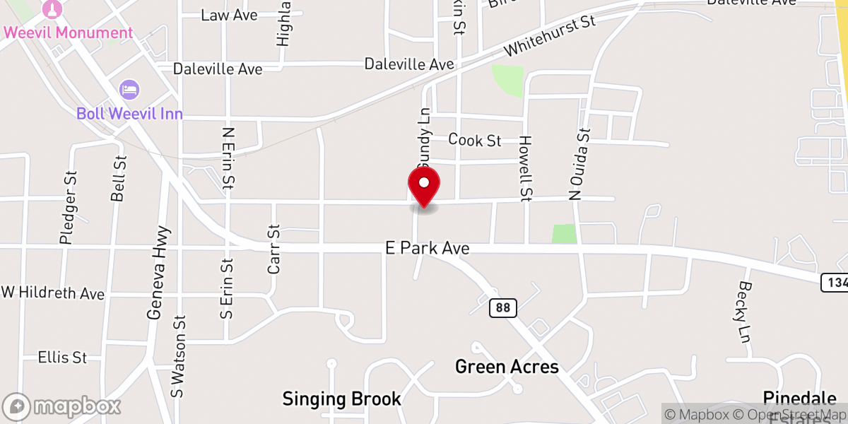 Map showing location of Shiloh House of Peace