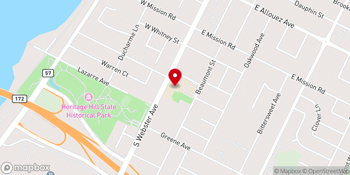 Map showing location of Saint Matthew Church