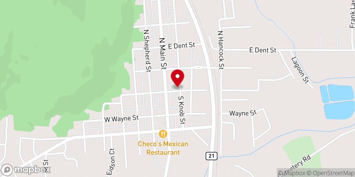 Map showing location of St Paul's Episcopal Church