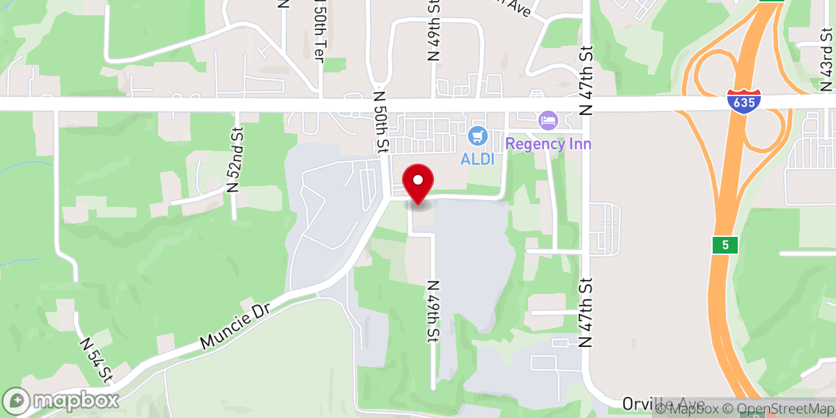 Map showing location of Grace Temple Baptist Church