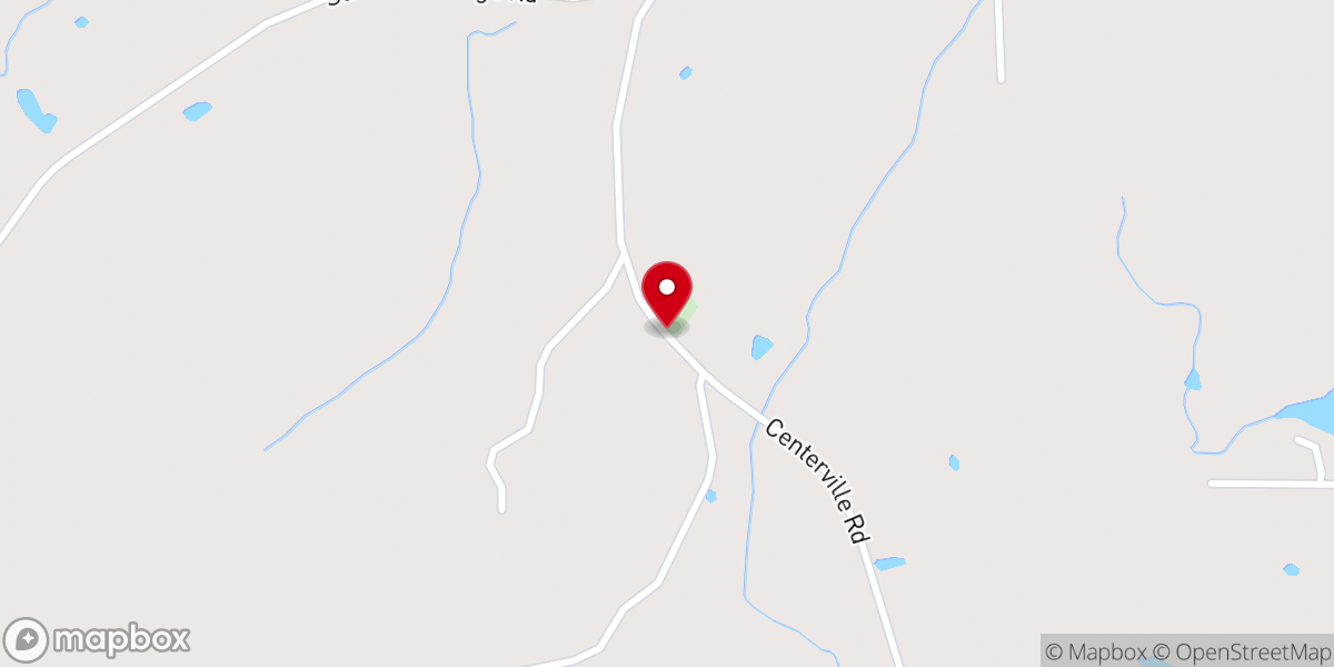 Map showing location of Centerville Church