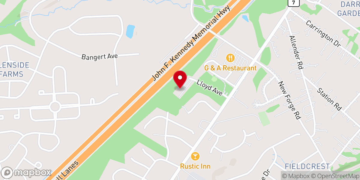 Map showing location of New Life Baptist Church