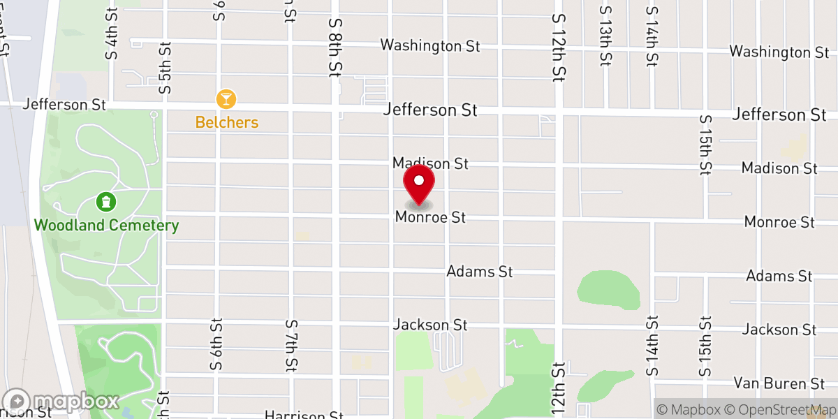 Map showing location of Unity Church of Quincy