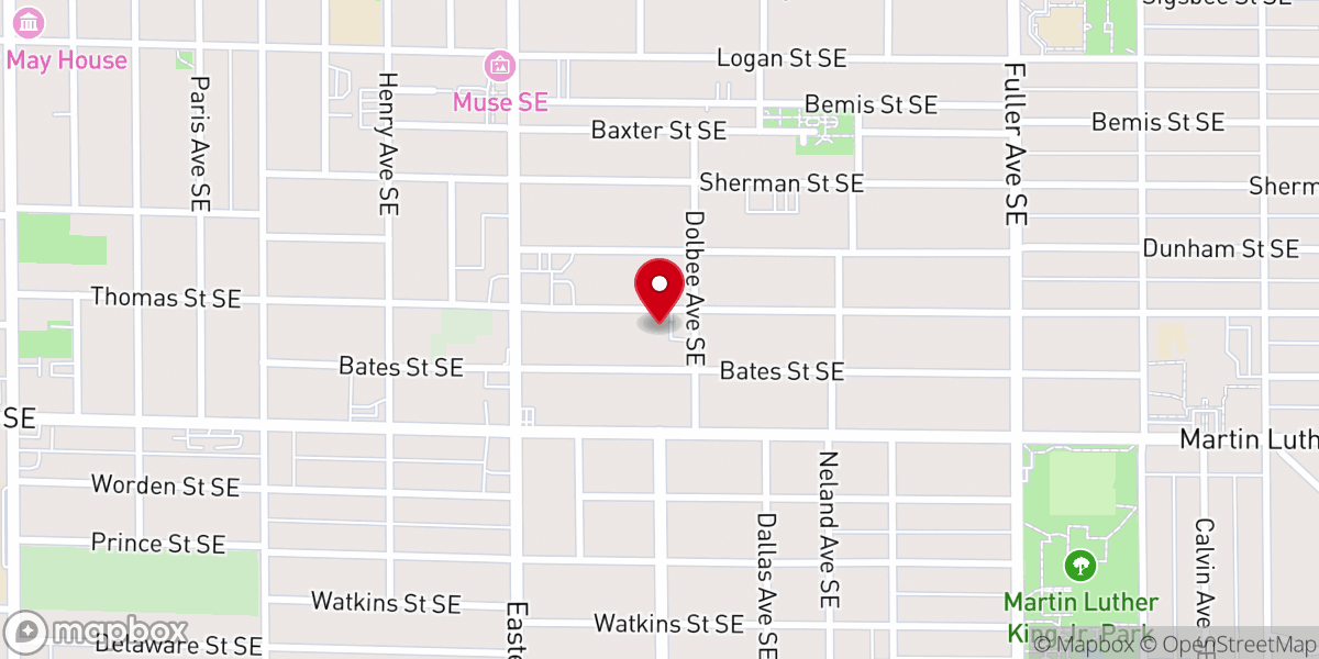 Map showing location of True Light Baptist Church