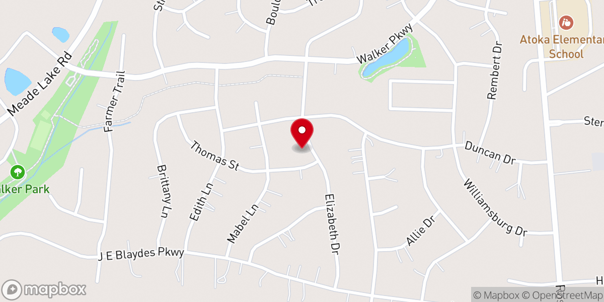 Map showing location of West Tennessee Outreach Ministries