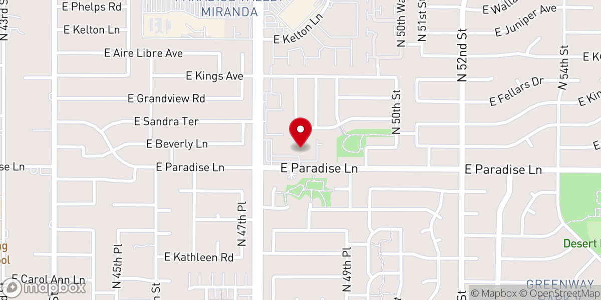 Map showing location of Desert Springs Bible Church