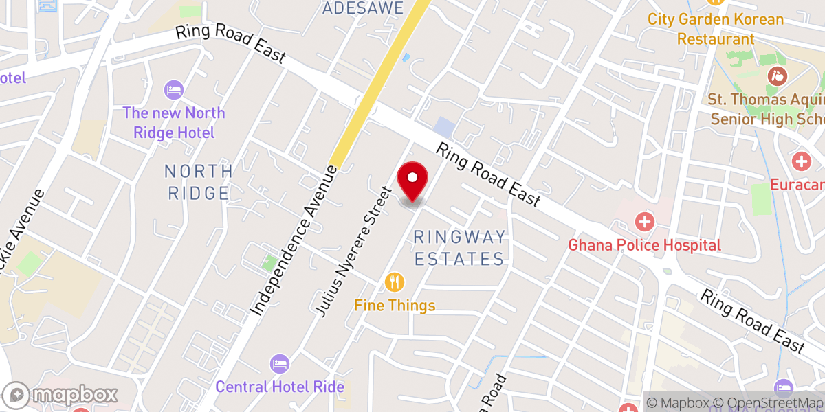 Map showing location of Prince Emmanuel SDA Church (PESDAC)