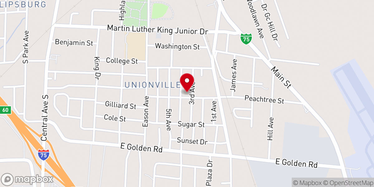 Map showing location of Short Street Church of Christ