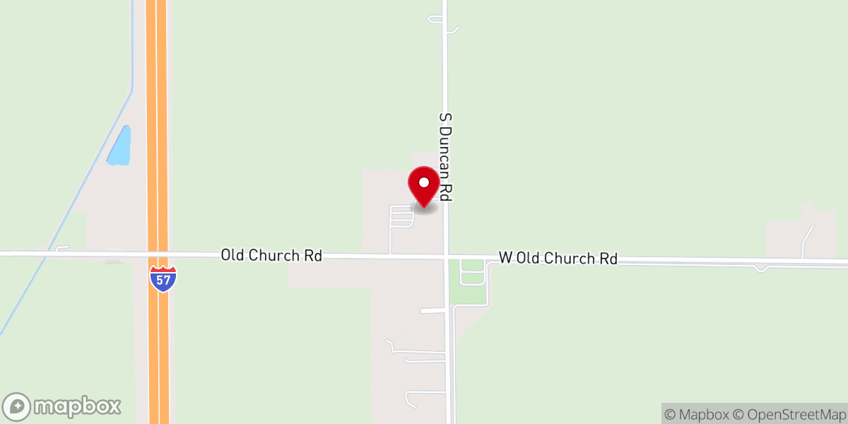 Map showing location of Savoy United Methodist Church