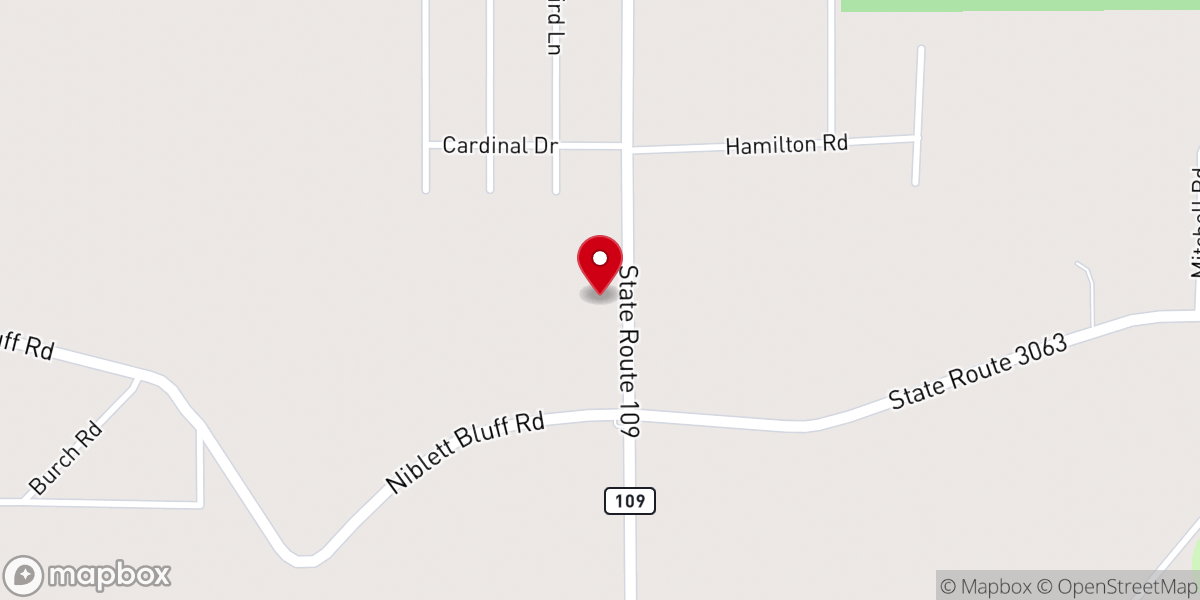 Map showing location of Crossroad Church