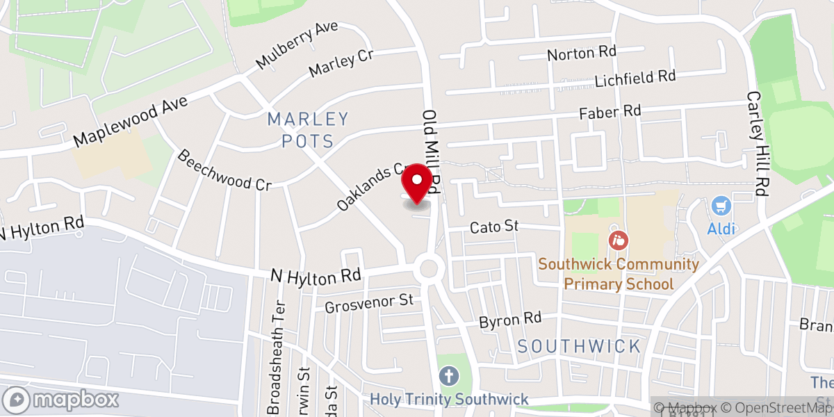 Map showing location of Dominion City Church, Sunderland