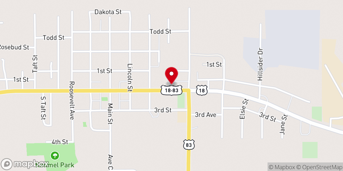 Map showing location of St. Thomas the Apostle Catholic Church
