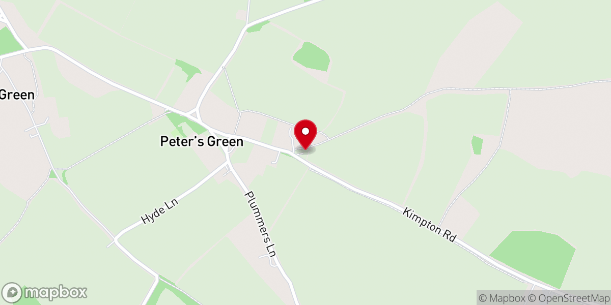 Map showing location of Perry Green Baptist Chapel