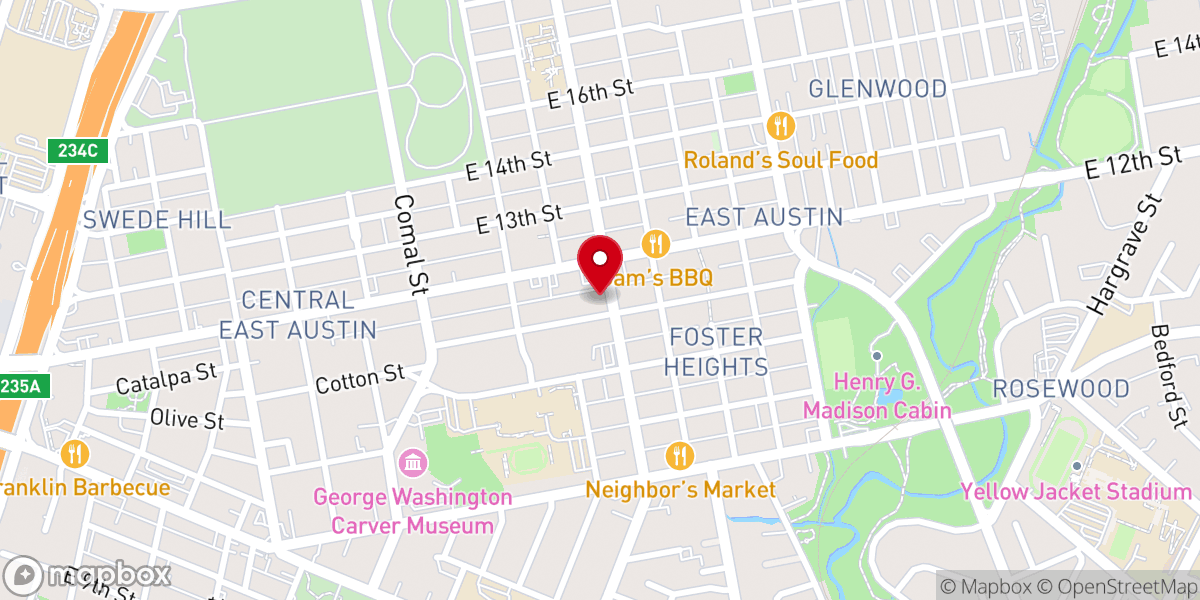 Map showing location of Eastside Community Church