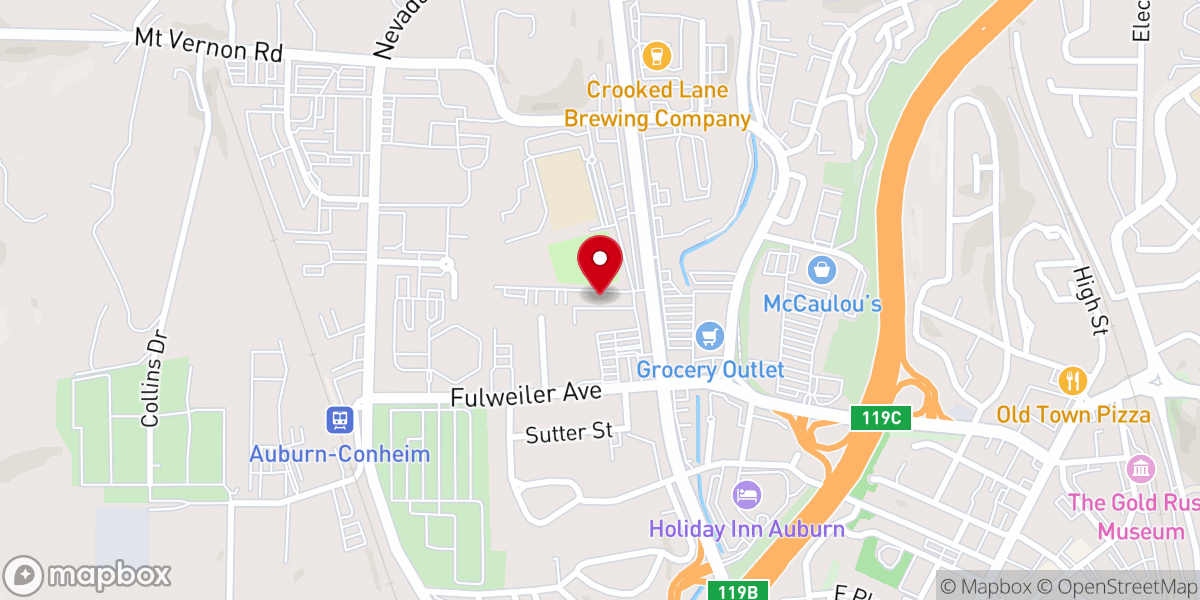 Map showing location of Sierra Christian Center