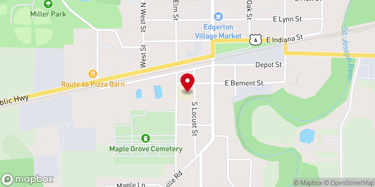 Map showing location of St. Mary School