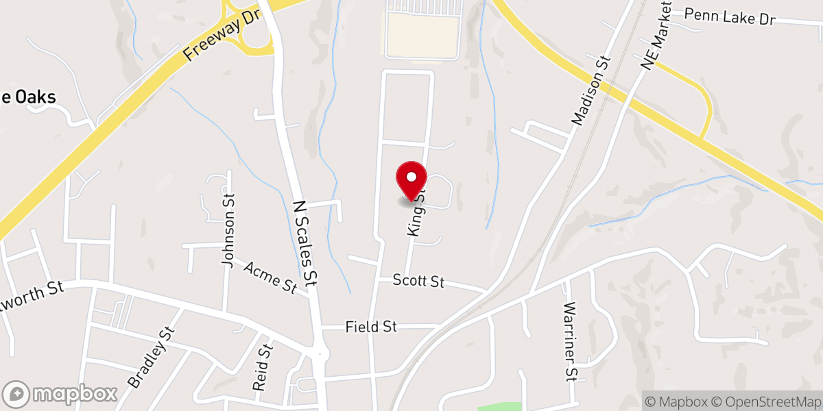 Map showing location of Rock of Ages Baptist Church