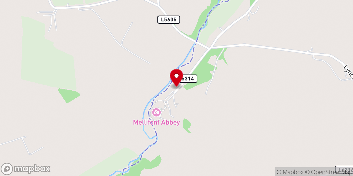 Map showing location of Mellifont Abbey gate house