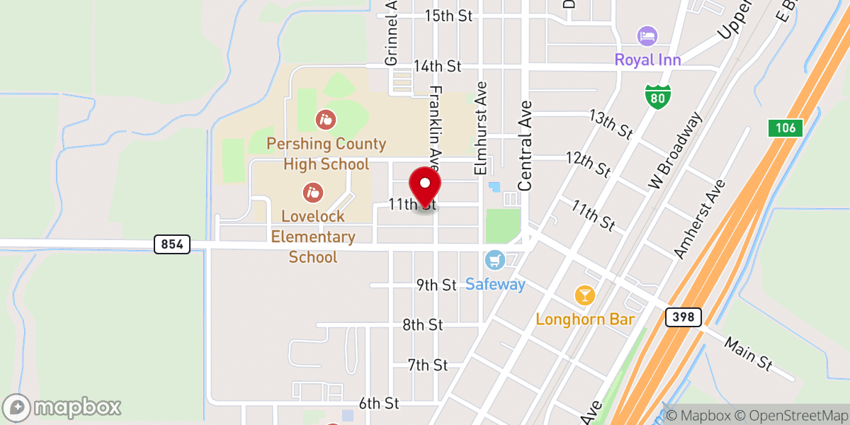 Map showing location of St John the Baptist Catholic Church