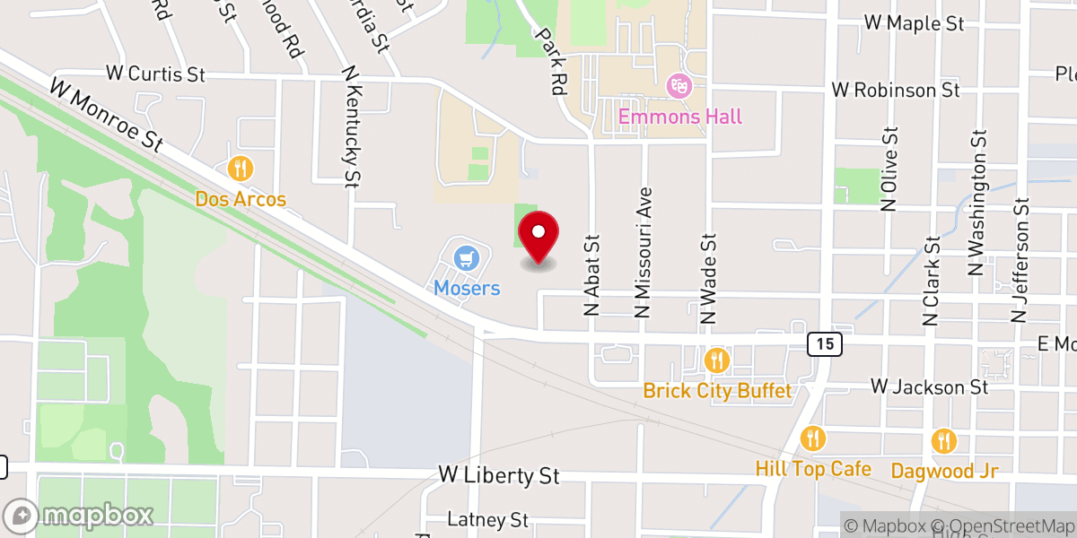 Map showing location of Lockewood Park Baptist Church