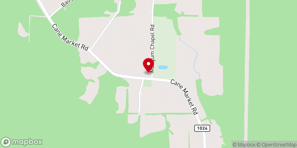 Map showing location of Magnum Chapel United Methodist Church