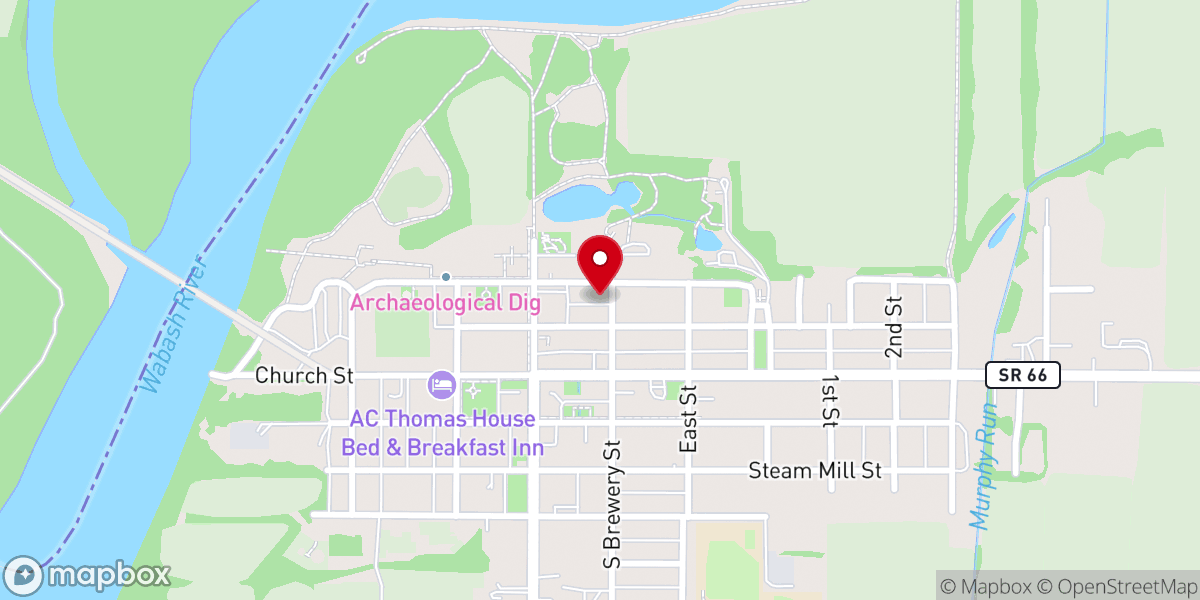 Map showing location of New Harmony Christian Church