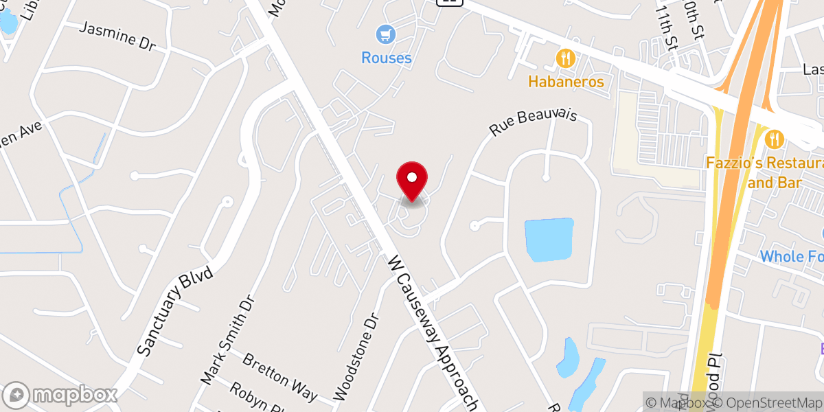 Map showing location of Mary Queen of Peace Catholic Church